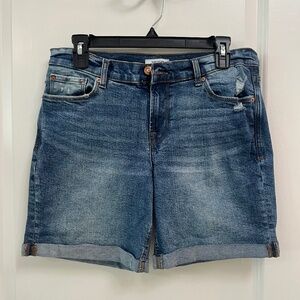 Kensie Jeans Rolled Hem Denim Shorts | Size 6/28